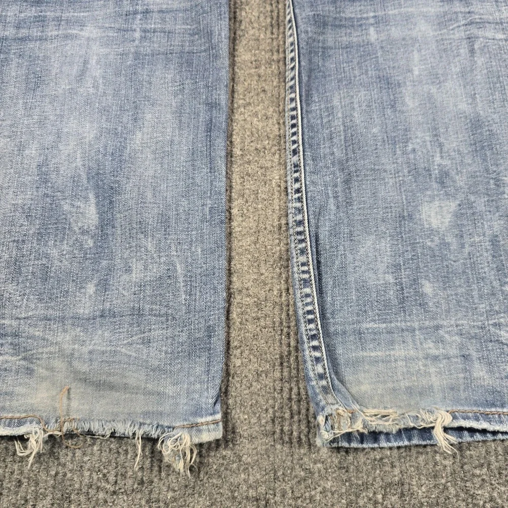 Silver Jeans Co. ZAC Jeans Mens‎ 38x30 Blue Relaxed Straight Light Wash Denim